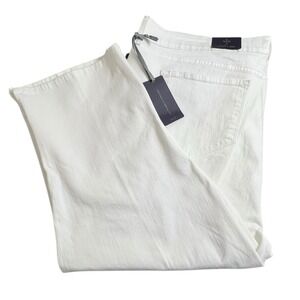 NEW NYDJ Womens 22W White High Rise Straight Leg Crop Jeans